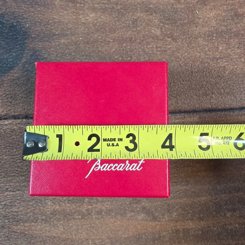 Baccarat Jewelry Box OS Red Good Square Replacement Presentation Case Logo